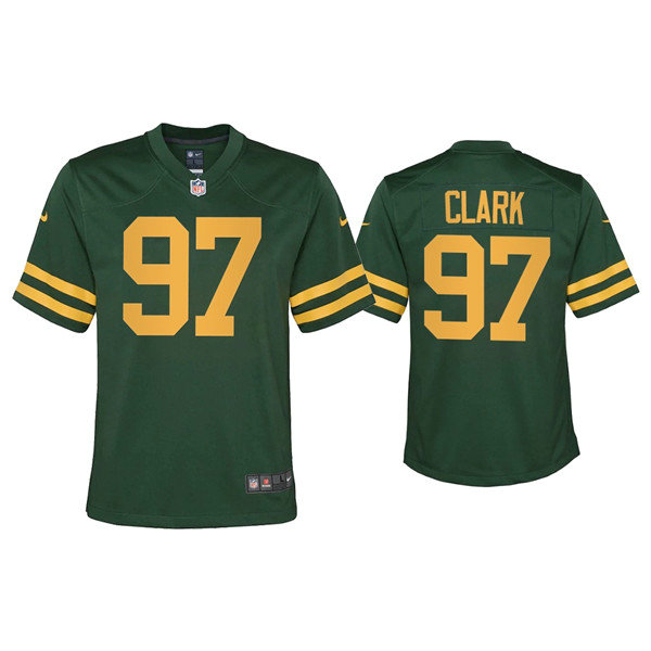 Youth Packers #97 Kenny Clark Alternate Game Green Jersey