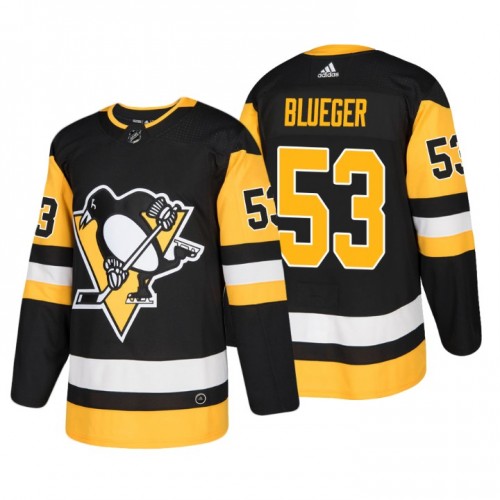 Youth Penguins #53 Teddy Blueger black Hockey Jersey