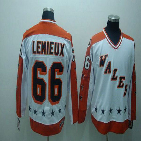 Youth Penguins #66 Mario Lemieux Stitched White CCM All-Star NHL Jersey
