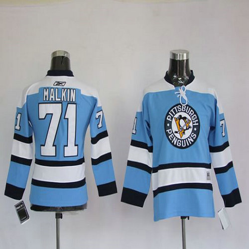Youth Penguins #71 Evgeni Malkin Stitched Blue NHL Jersey