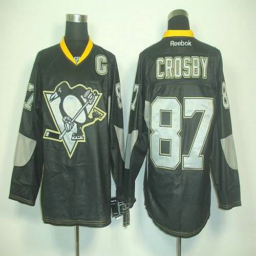 Youth Penguins #87 Sidney Crosby Black Ice Stitched NHL Jersey