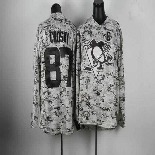 Youth Penguins #87 Sidney Crosby Camo Stitched NHL Jersey