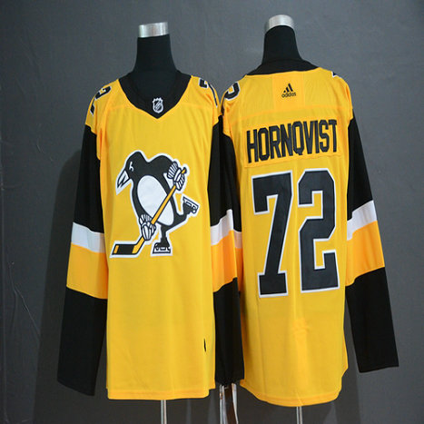 Youth Penguins 72 Patric Hornqvist Gold Alternate Adidas Jersey