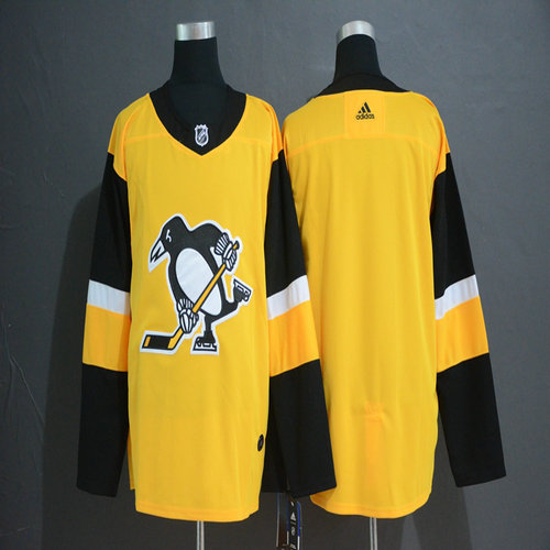 Youth Penguins Blank Gold Alternate Adidas Jersey