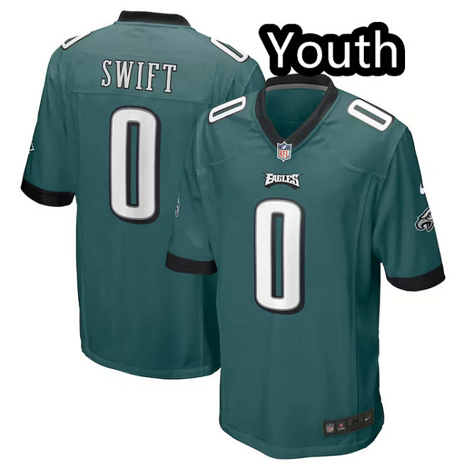 Youth Philadelphia Eagles #0 D'Andre Swift Green vapor Limited Jersey
