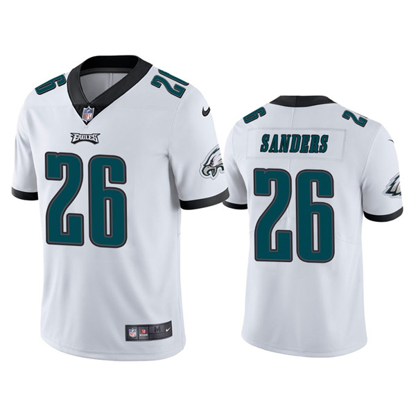 Youth Philadelphia Eagles #26 Miles Sanders White Vapor Untouchable Limited Stitched Football Jersey