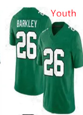 Youth Philadelphia Eagles #26 SAQUON BARKLEY Green Limited Stitched Football Jersey