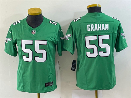 Youth Philadelphia Eagles #55 Brandon Graham Green 2023 F.U.S.E. Stitched Football Jersey