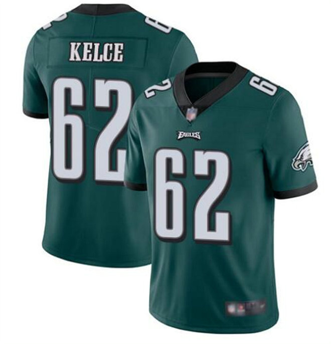 Youth Philadelphia Eagles #62 Jason Kelce Green Vapor Untouchable Limited Stitched Football Jersey