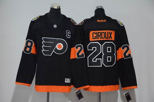 Youth Philadelphia Flyers #28 Claude Giroux black 2017 Stadium Series jerseys