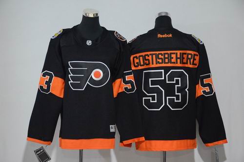 Youth Philadelphia Flyers #53 Shayne Gostisbehere Black 2017 Stadium Series jerseys