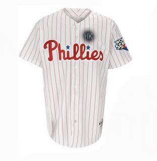 Youth Philadelphia Phillies #11 Rollins Cool Base Jersey w2009 World Series Patch color white RED STRIP