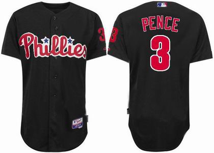 Youth Philadelphia Phillies baseball jerseys #3 Hunter Pence Black jersey