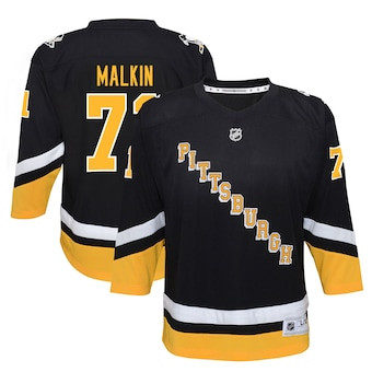 Youth Pittsburgh Penguins #71 Evgeni Malkin 2021 2022 Black Stitched Jersey