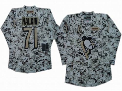 Youth Pittsburgh Penguins #71 Evgeni Malkin Camouflage Jersey