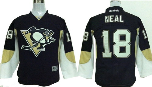 Youth Pittsburgh Penguins 18 James Neal Black 2014 Stadium Series Hockey NHL jerseys