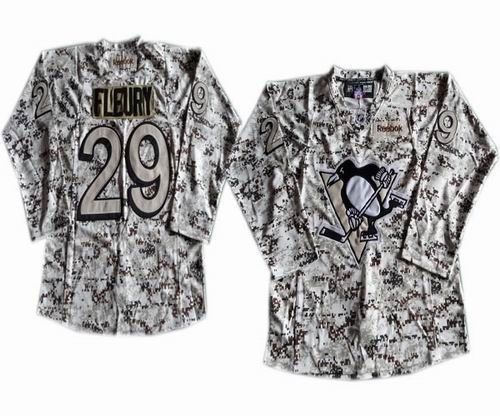Youth Pittsburgh Penguins 29# M. Fleury Camouflage Jersey