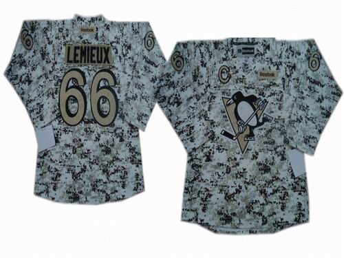 Youth Pittsburgh Penguins Vintage #66 Mario Lemieux Camouflage Jersey