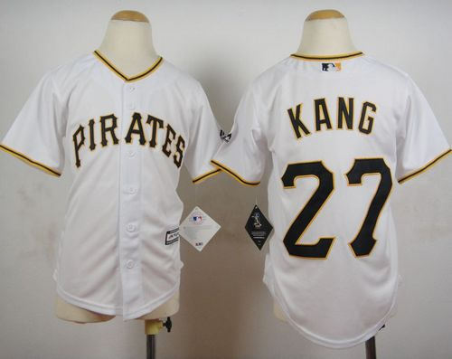 Youth Pittsburgh Pirates 27 Jung-ho Kang White Cool Base Baseball Jersey