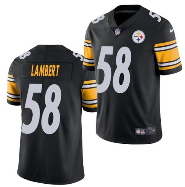 Youth Pittsburgh Steelers #58 Jack Lambert Black Vapor Untouchable Limited Stitched Jersey