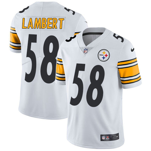 Youth Pittsburgh Steelers #58 Jack Lambert White Vapor Untouchable Limited Stitched Jersey