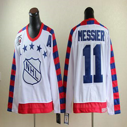 Youth Rangers #11 Mark Messier White All Star CCM Throwback 75TH Stitched NHL Jersey