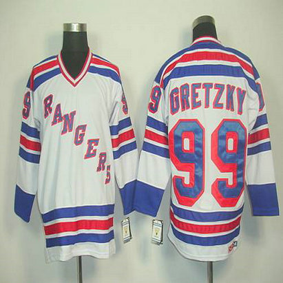 Youth Rangers #99 Wayne Gretzky White CCM Road Stitched NHL Jersey