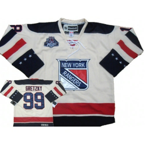 Youth Rangers #99 Wayne Gretzky White Stitched CCM 2012 Winter Classic NHL Jersey