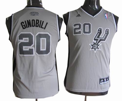 Youth San Antonio Spurs 20# Manu Ginobili grey Revolution 30 jerseysjerseys