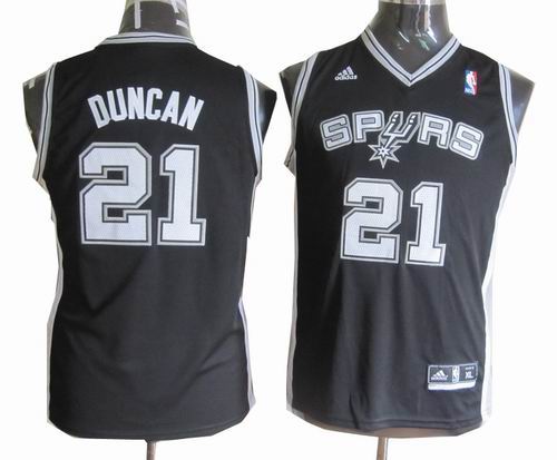 Youth San Antonio Spurs 21# Tim Duncan black Revolution 30 jerseys