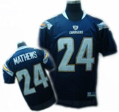 Youth San Diego Chargers #24 Ryan Mathews Team Color Jersey dark blue