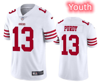 Youth San Francisco 49ers #13 Brock Purdy White Jersey