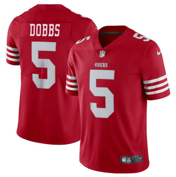 Youth San Francisco 49ers #5 Josh Dobbs Red Vapor Untouchable Limited Stitched Football Jersey