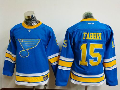 Youth St. Louis Blues #15 Robby Fabbri Blue 2017 Winter Classic Jersey
