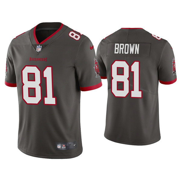Youth Tampa Bay Buccaneers #81 Antonio Brown Grey Vapor Untouchable Limited Stitched Jersey