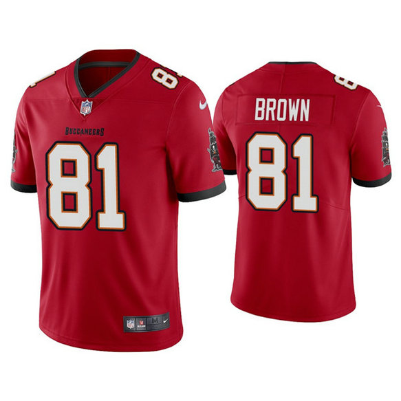 Youth Tampa Bay Buccaneers #81 Antonio Brown Red Vapor Untouchable Limited Stitched Jersey