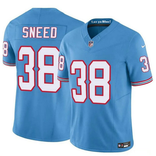 Youth Tennessee Titans #38 L'Jarius Sneed Blue 2024 F.U.S.E Throwback Vapor Limited Stitched Football Jersey