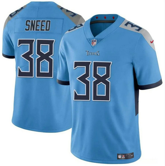 Youth Tennessee Titans #38 L'Jarius Sneed Blue Vapor Limited Stitched Football Jersey