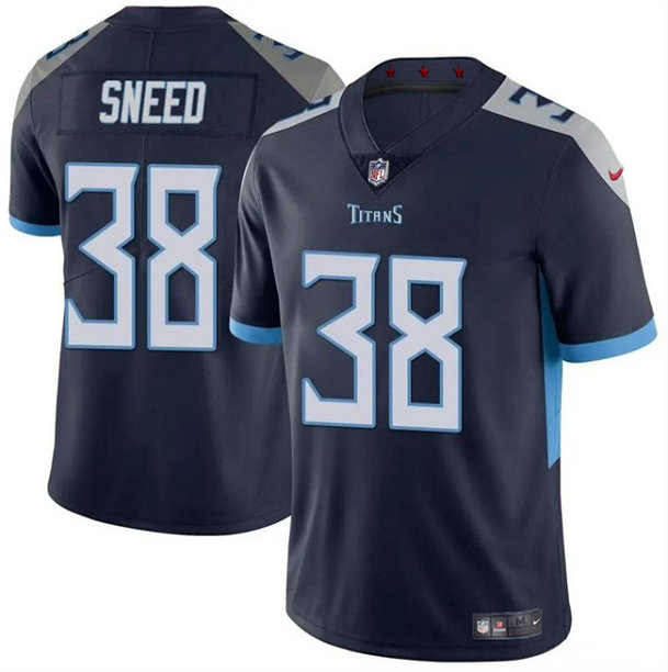 Youth Tennessee Titans #38 L'Jarius Sneed Navy Vapor Limited Stitched Football Jersey