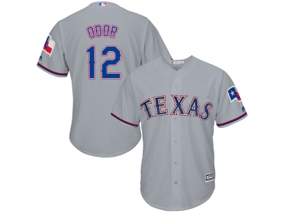 Youth Texas Rangers #12 Rougned Odor Grey Jersey