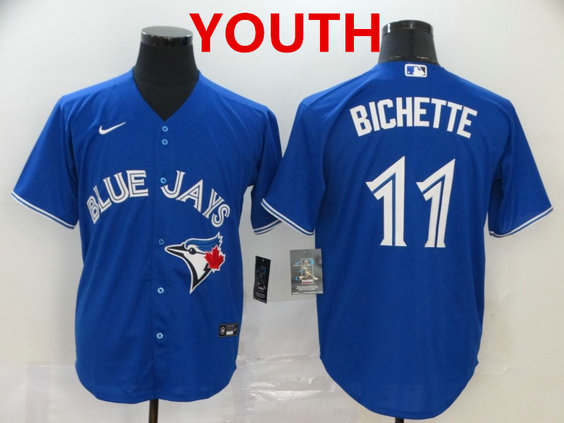 Youth Toronto Blue Jays #11 Bo Bichette Blue Stitched MLB Cool Base Nike Jersey