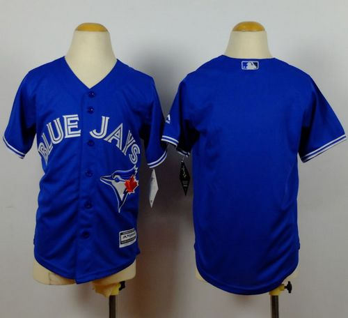 Youth Toronto Blue Jays Blank Blue Cool Base Baseball Jersey