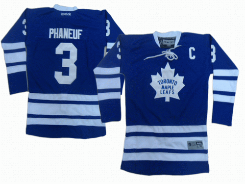 Youth Toronto Maple Leafs #3 Phaneuf blue C patch