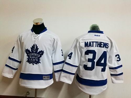 Youth Toronto Maple Leafs #34 Auston Matthews new white Jersey