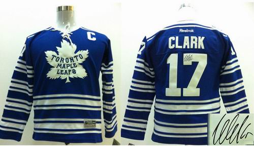 Youth Toronto Maple Leafs 71# David Clarkson 2014 blue Winter Classic signature Jerseys