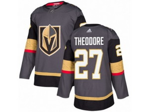 Youth Vegas Golden Knights #27 Shea Theodore Authentic Gray Home NHL Jersey