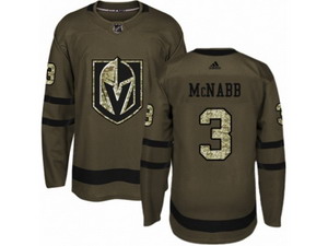 Youth Vegas Golden Knights #3 Brayden McNabb Authentic Green Salute to Service NHL Jersey