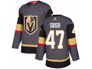 Youth Vegas Golden Knights #47 Luca Sbisa Authentic Gray Home NHL Jersey
