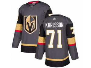 Youth Vegas Golden Knights #71 William Karlsson Authentic Gray Home NHL Jersey