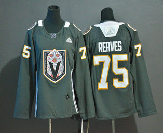 Youth Vegas Golden Knights #75 Ryan Reaves Gray Dia De Los Muertos Adidas Jersey